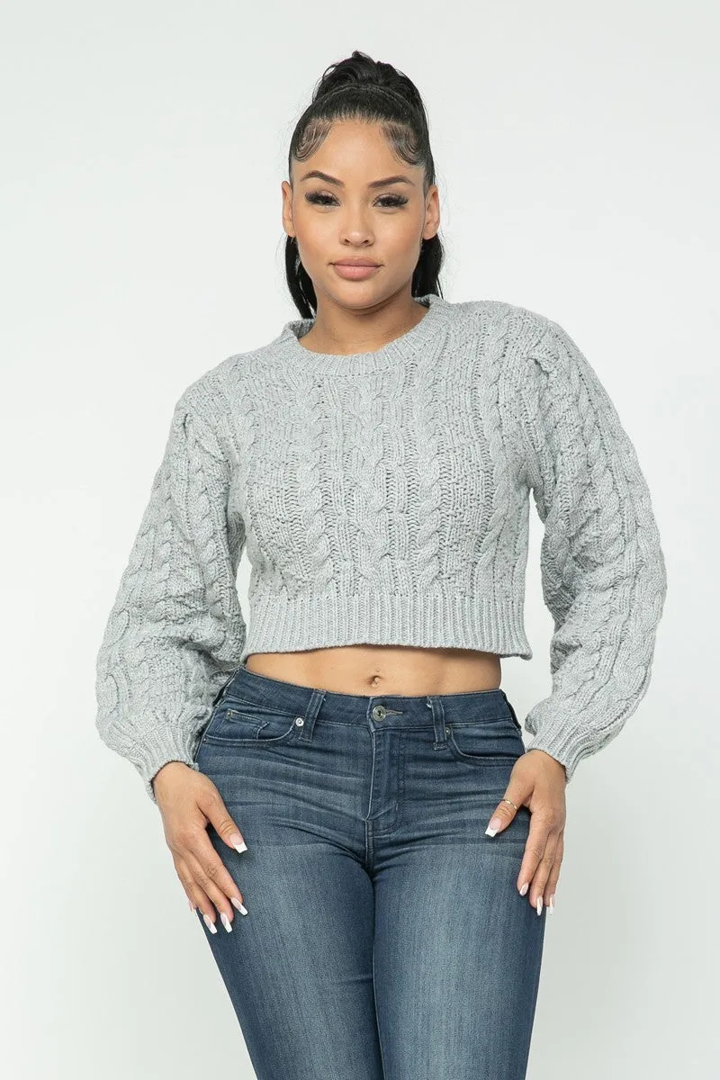 Cable Knit Pullover Sweater