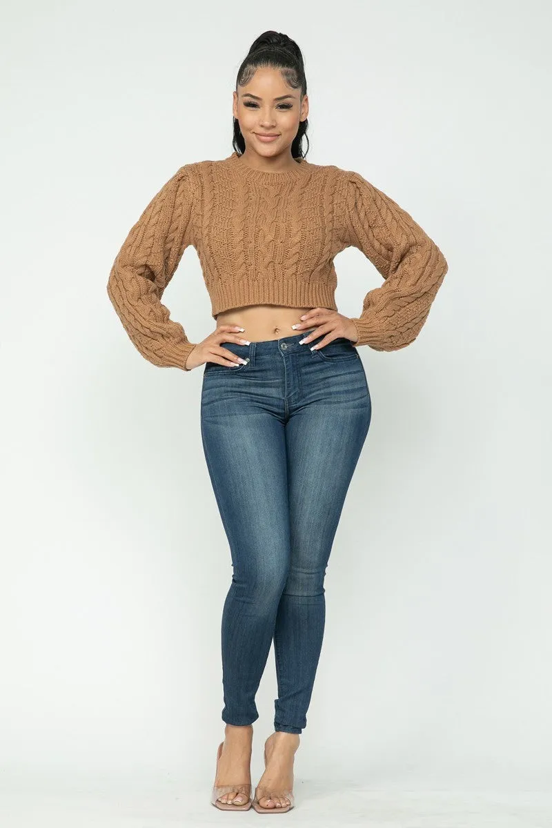 Cable Knit Pullover Sweater