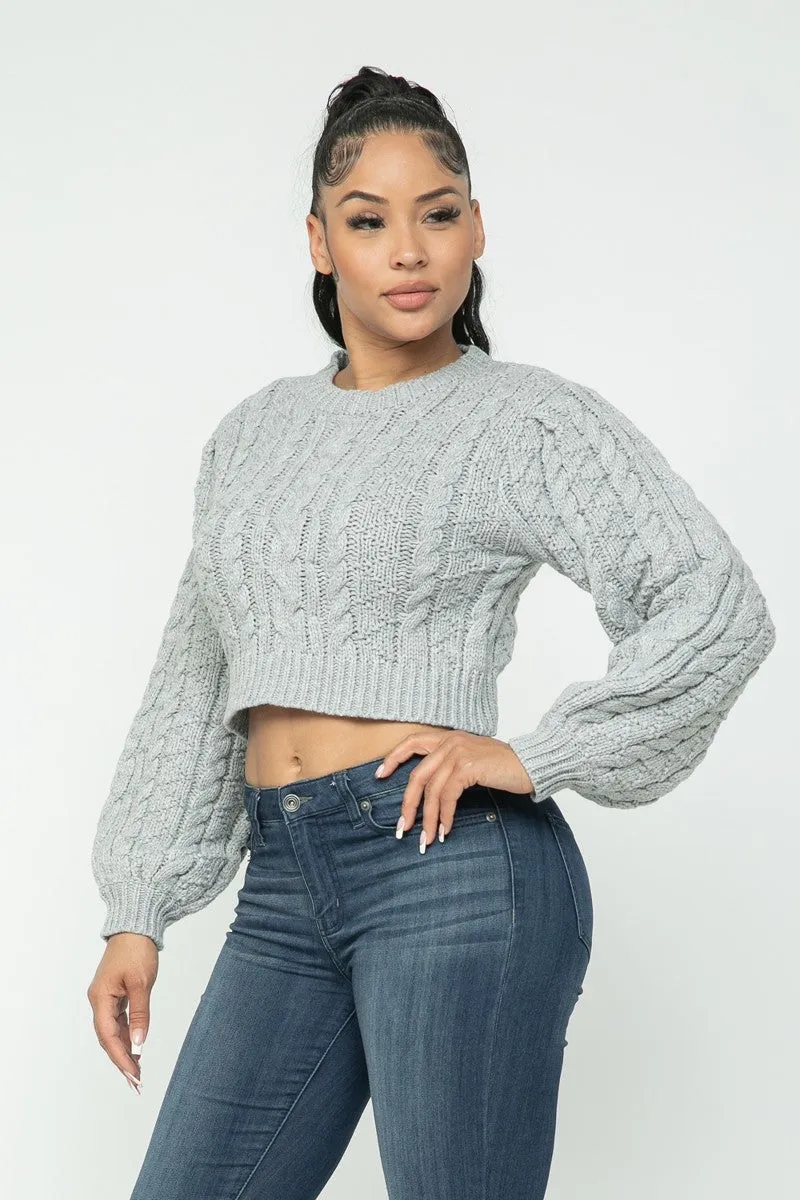 Cable Knit Pullover Sweater