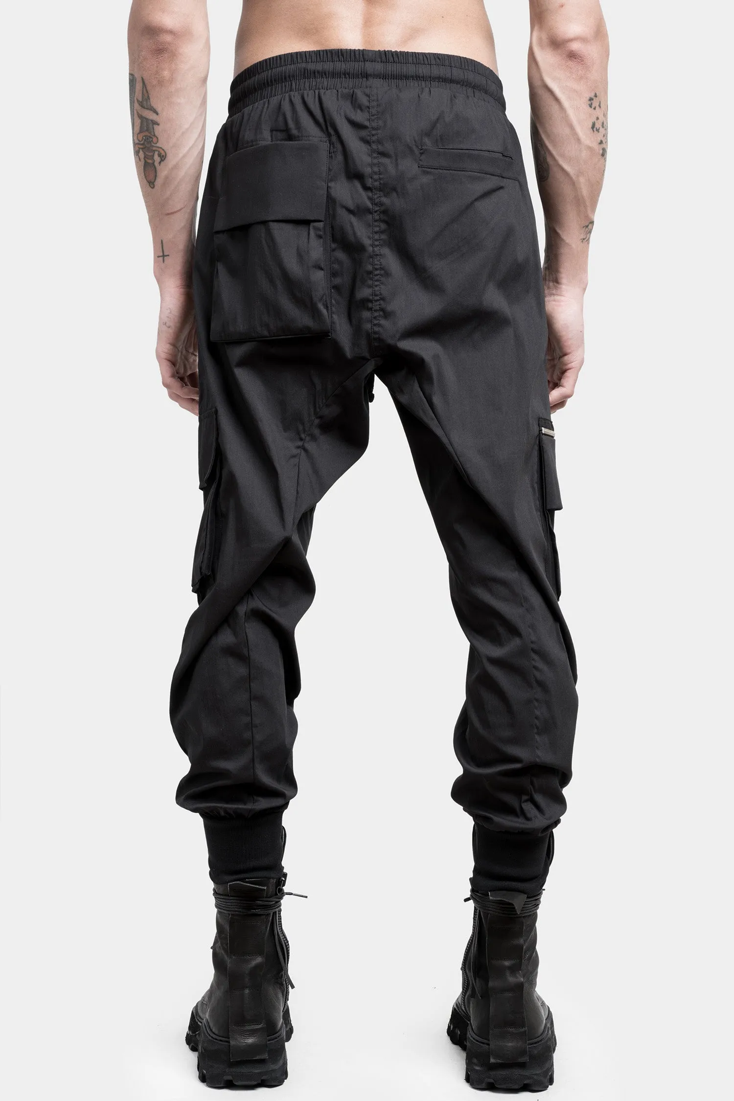 Cargo zip pocket pants, Black