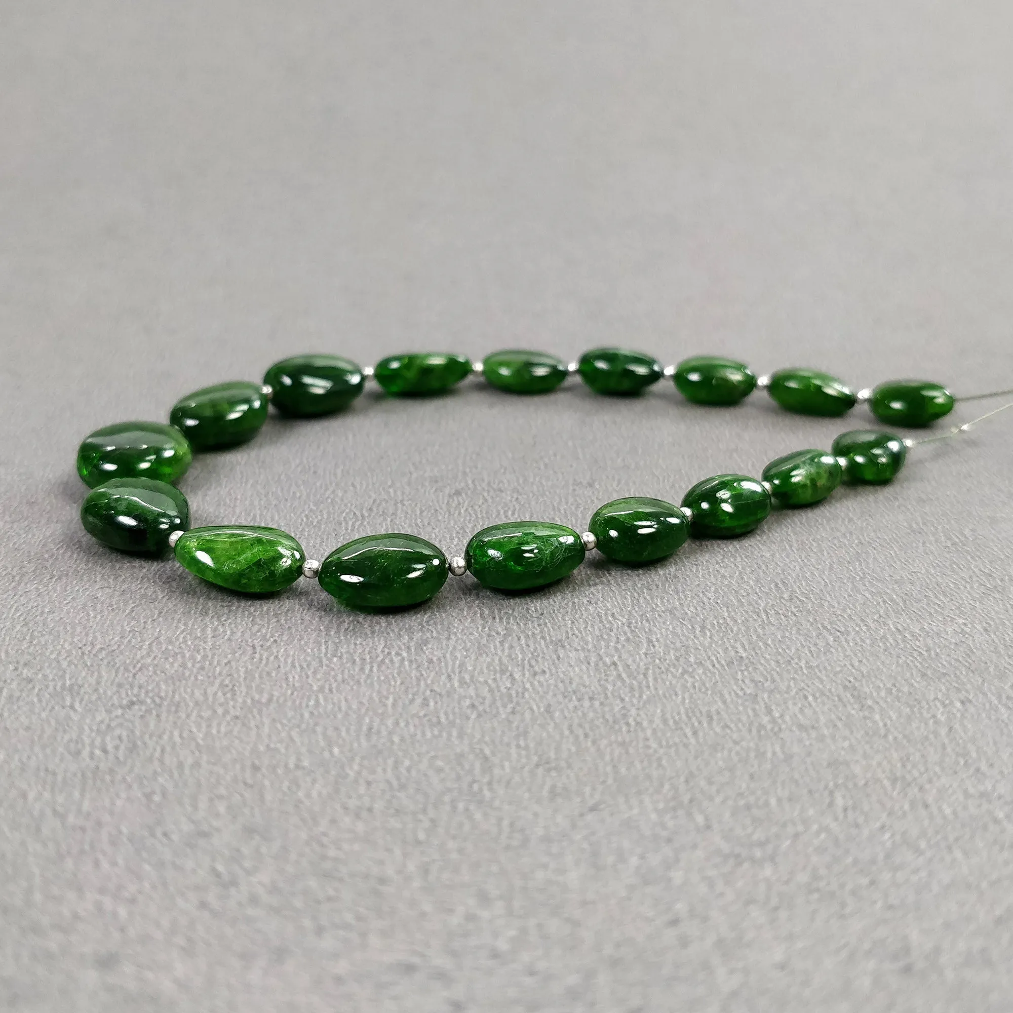 CHROME DIOPSIDE Gemstone Loose Beads : 70.20cts Natural Green Diopside Uneven Plain Nuggets 8.5*7.5mm - 13*11mm 8" (With Video)