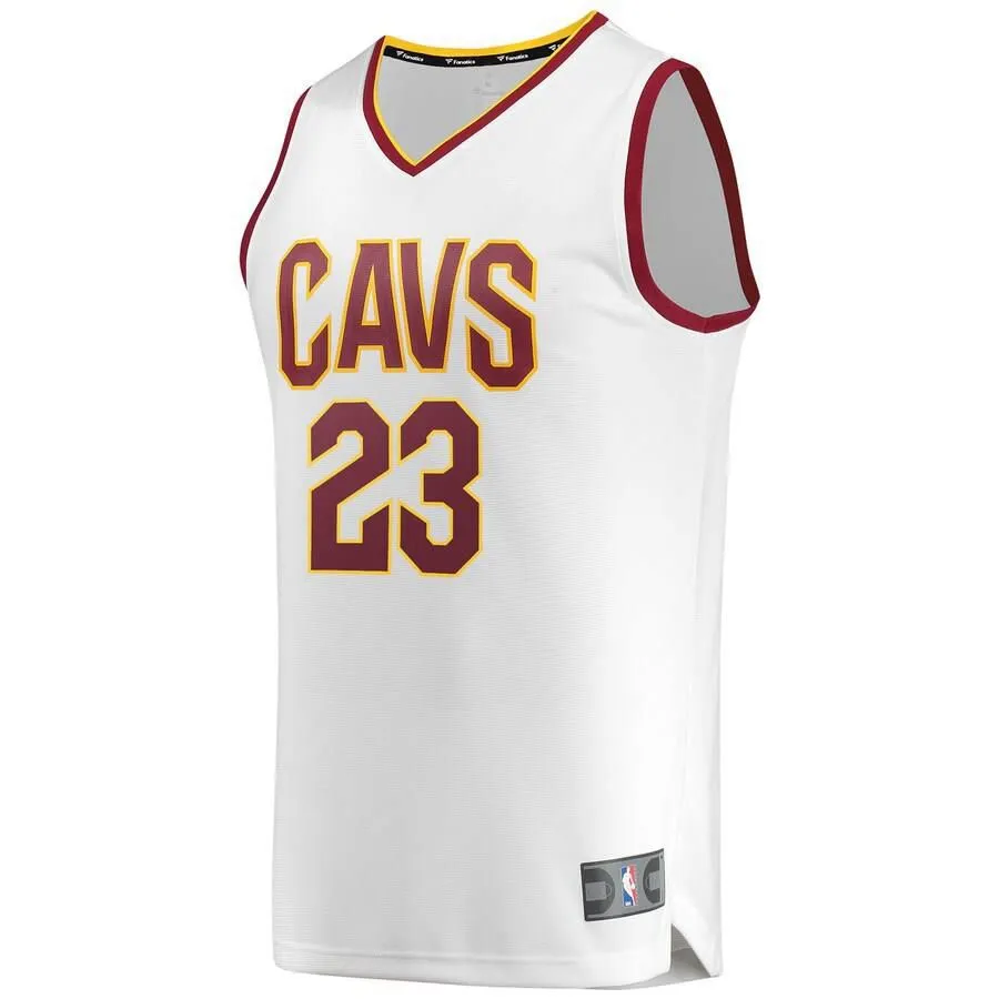 Cleveland Cavaliers LeBron James Fanatics Branded Replica Fast Break Association Jersey Kids - White | Ireland C4888H1