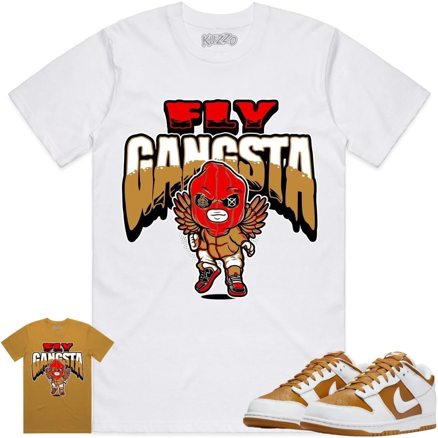 Curry Dunks Shirt to Match - WHEAT FLY GANGSTA