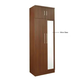 Devereau Mirror Open Door Wardrobe with Top