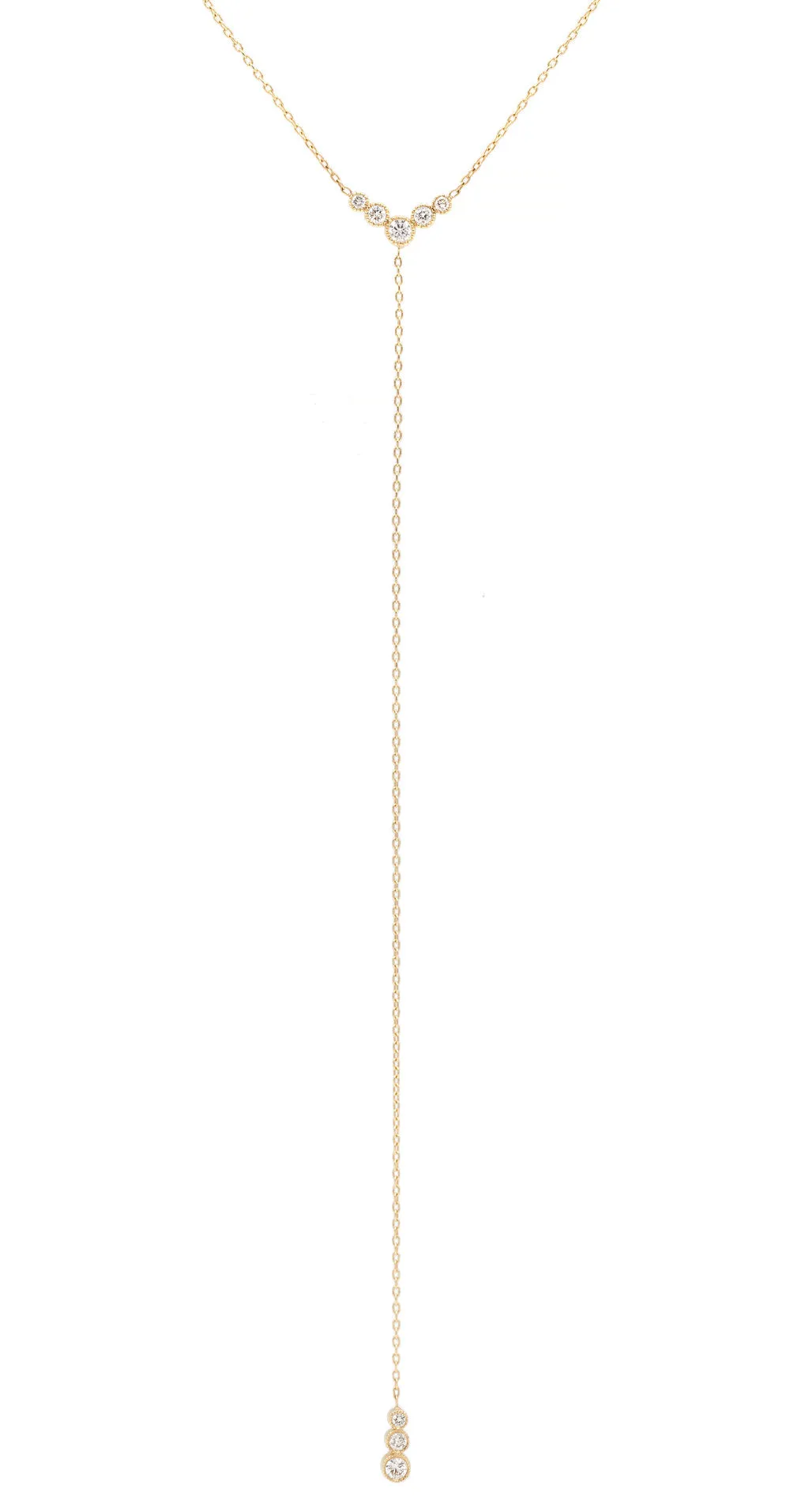 Diamond Lariat Necklace (Ready to Ship)