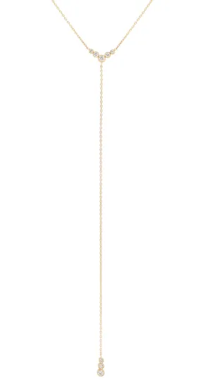 Diamond Lariat Necklace (Ready to Ship)