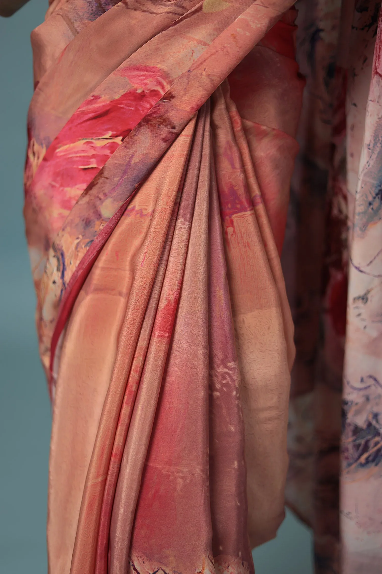 Digital Print Crepe Silk Saree