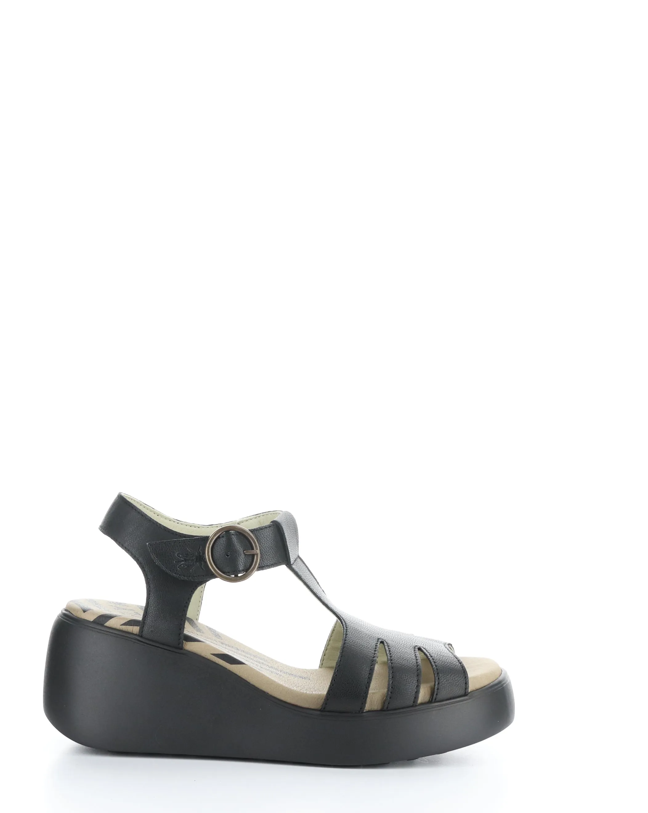 DUMA955FLY 000 BLACK Round Toe Sandals