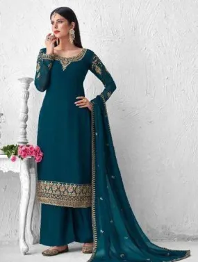 Eid Special Georgette Designer Heavy Embroidered Pakistani Style Dress