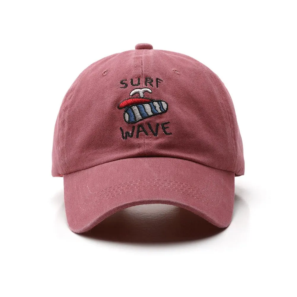 Embroidered Cotton-Twill Adjustable Baseball Cap - SURF WAVE