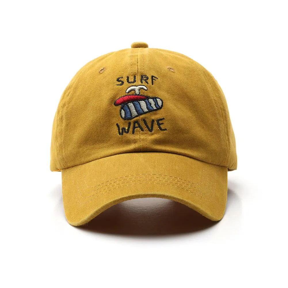 Embroidered Cotton-Twill Adjustable Baseball Cap - SURF WAVE