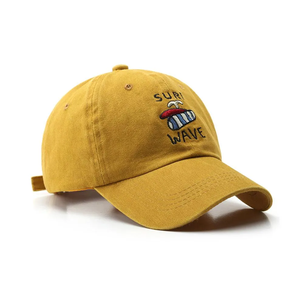 Embroidered Cotton-Twill Adjustable Baseball Cap - SURF WAVE