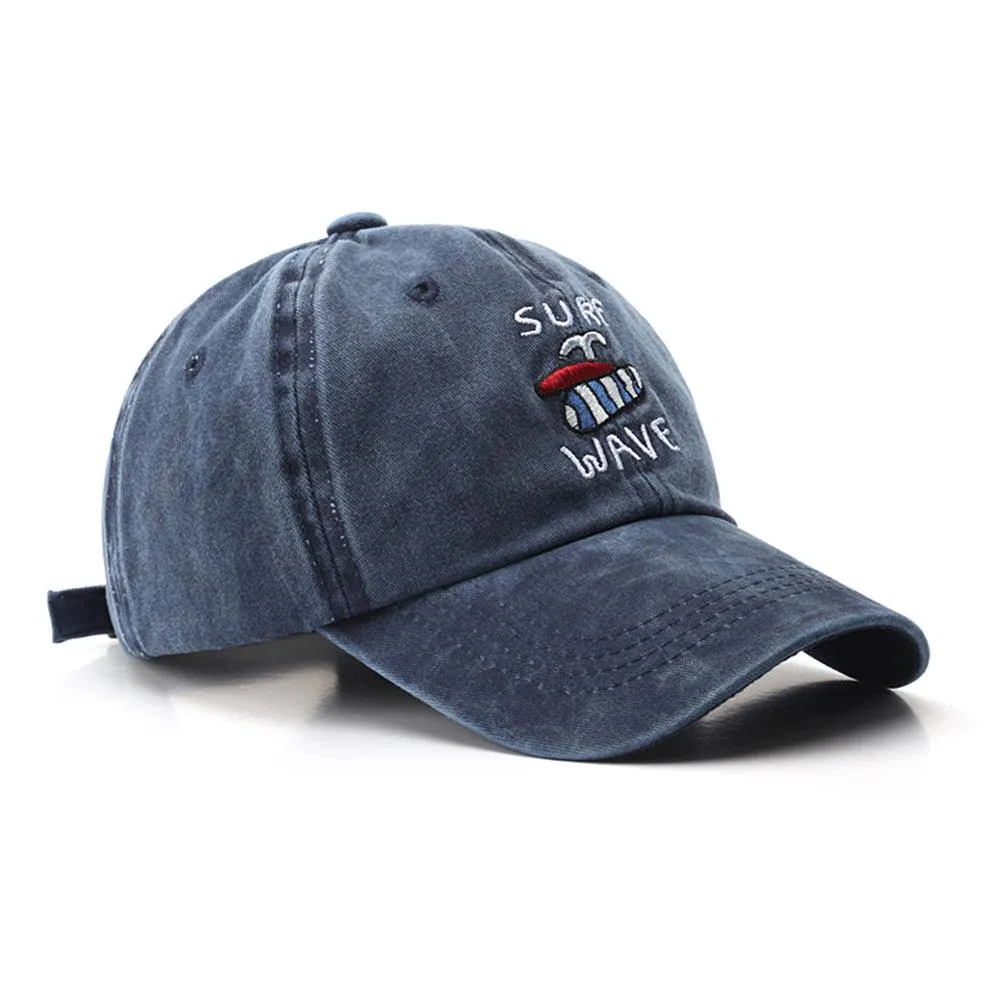 Embroidered Cotton-Twill Adjustable Baseball Cap - SURF WAVE