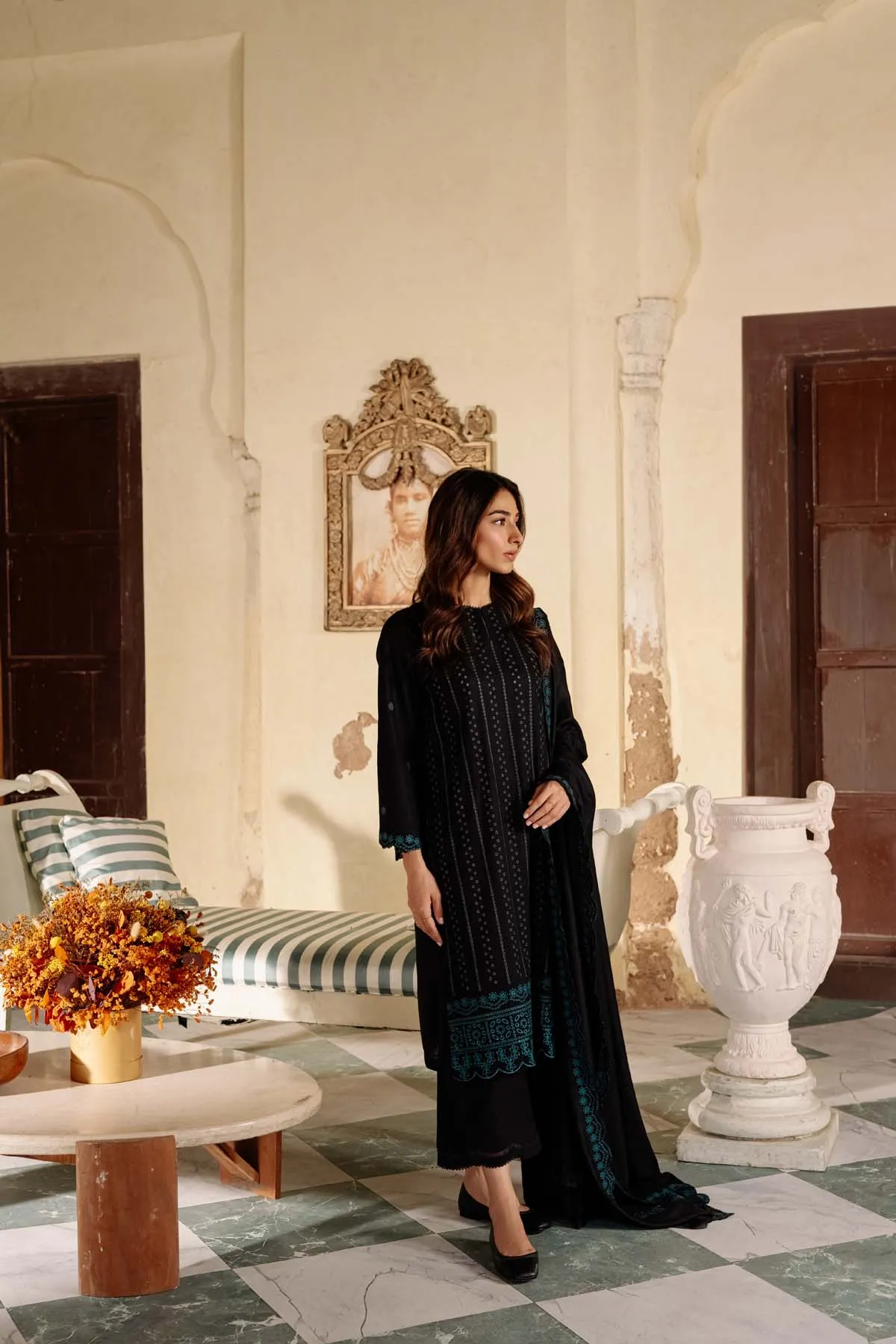 Embroidered Khaddar 3 Piece