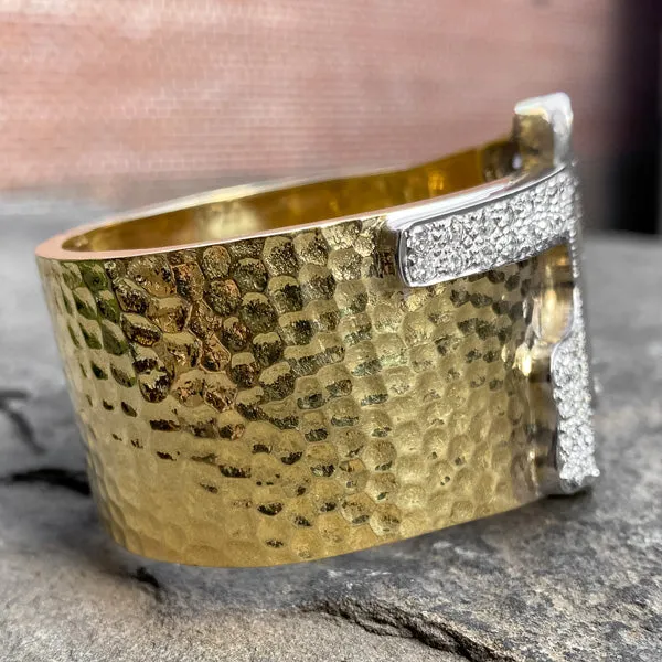 Estate Diamond Cuff Bracelet