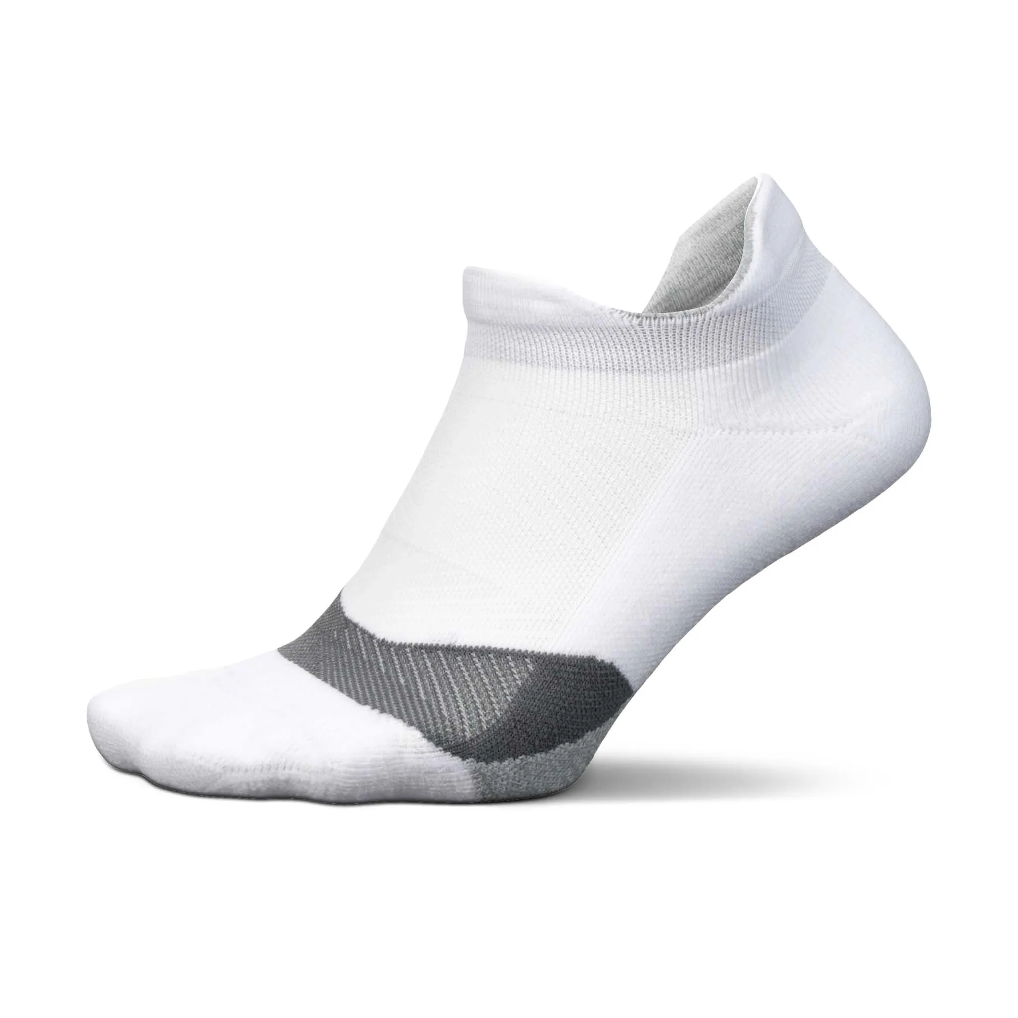 Feetures | Unisex Elite Light Cushion No Show Tab - White