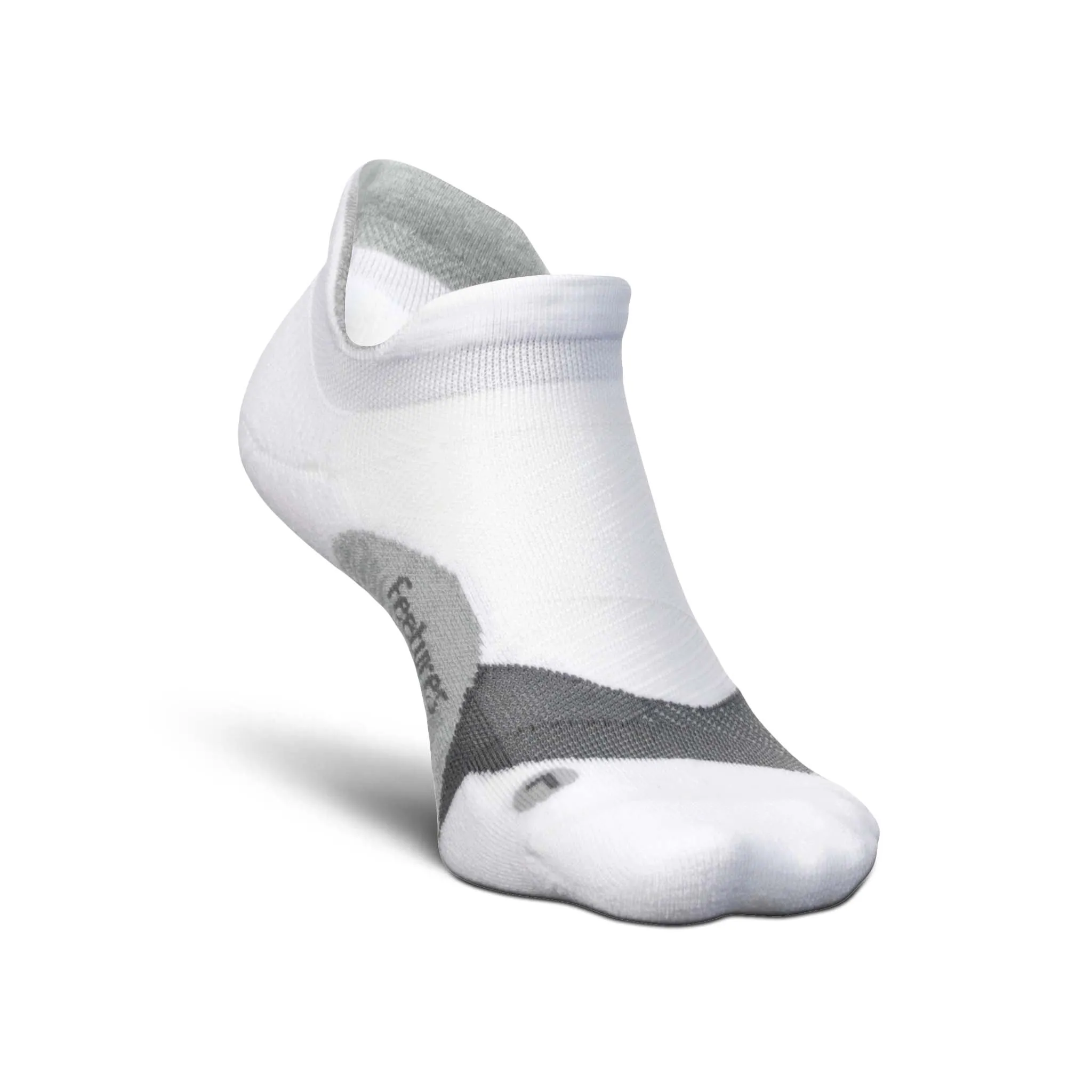 Feetures | Unisex Elite Light Cushion No Show Tab - White