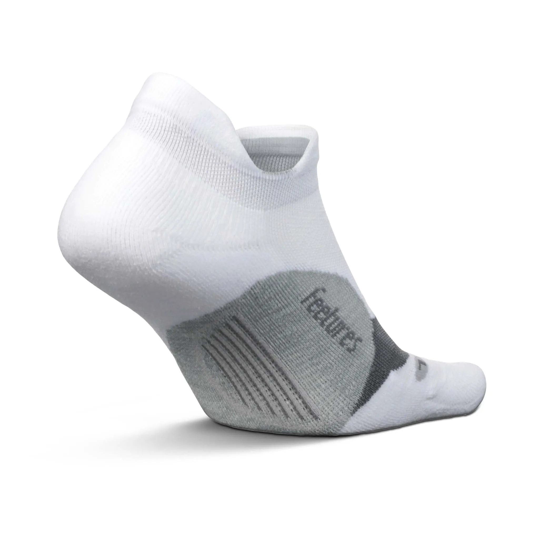 Feetures | Unisex Elite Light Cushion No Show Tab - White