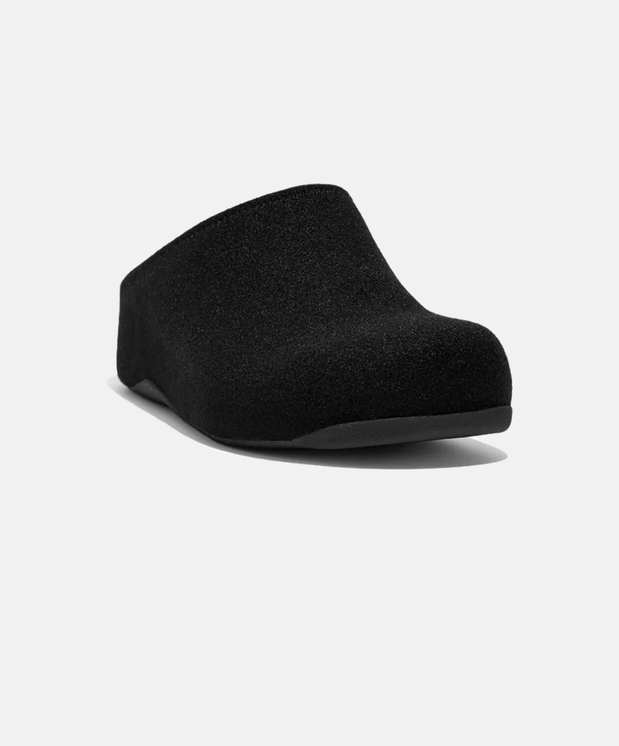 FitFlop Shuv Felt Clogs Black