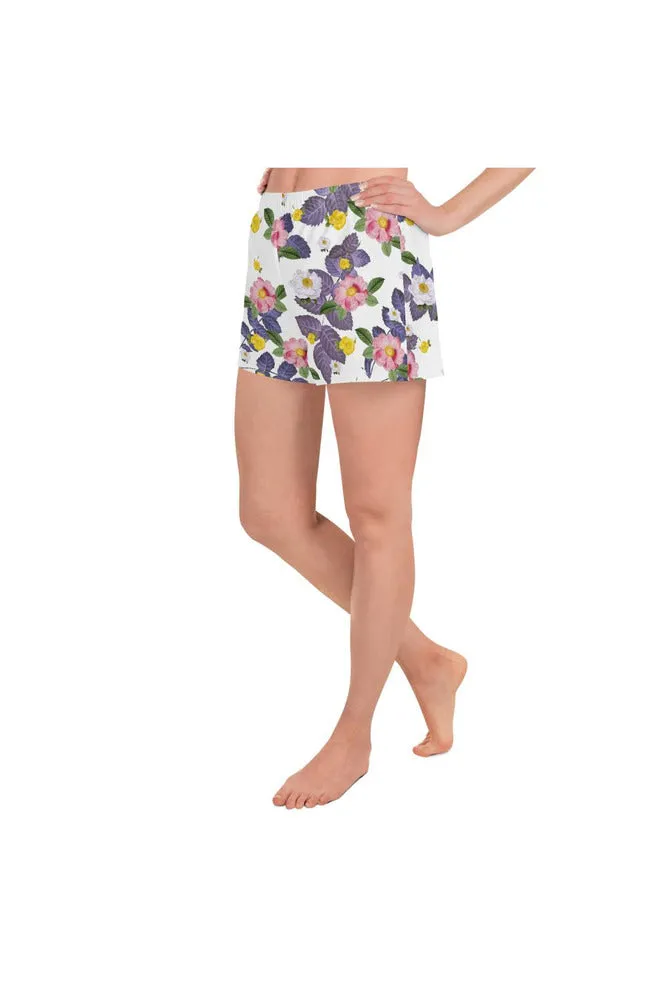 Floral Flurry Women's Athletic Short Shorts