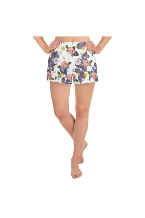 Floral Flurry Women's Athletic Short Shorts