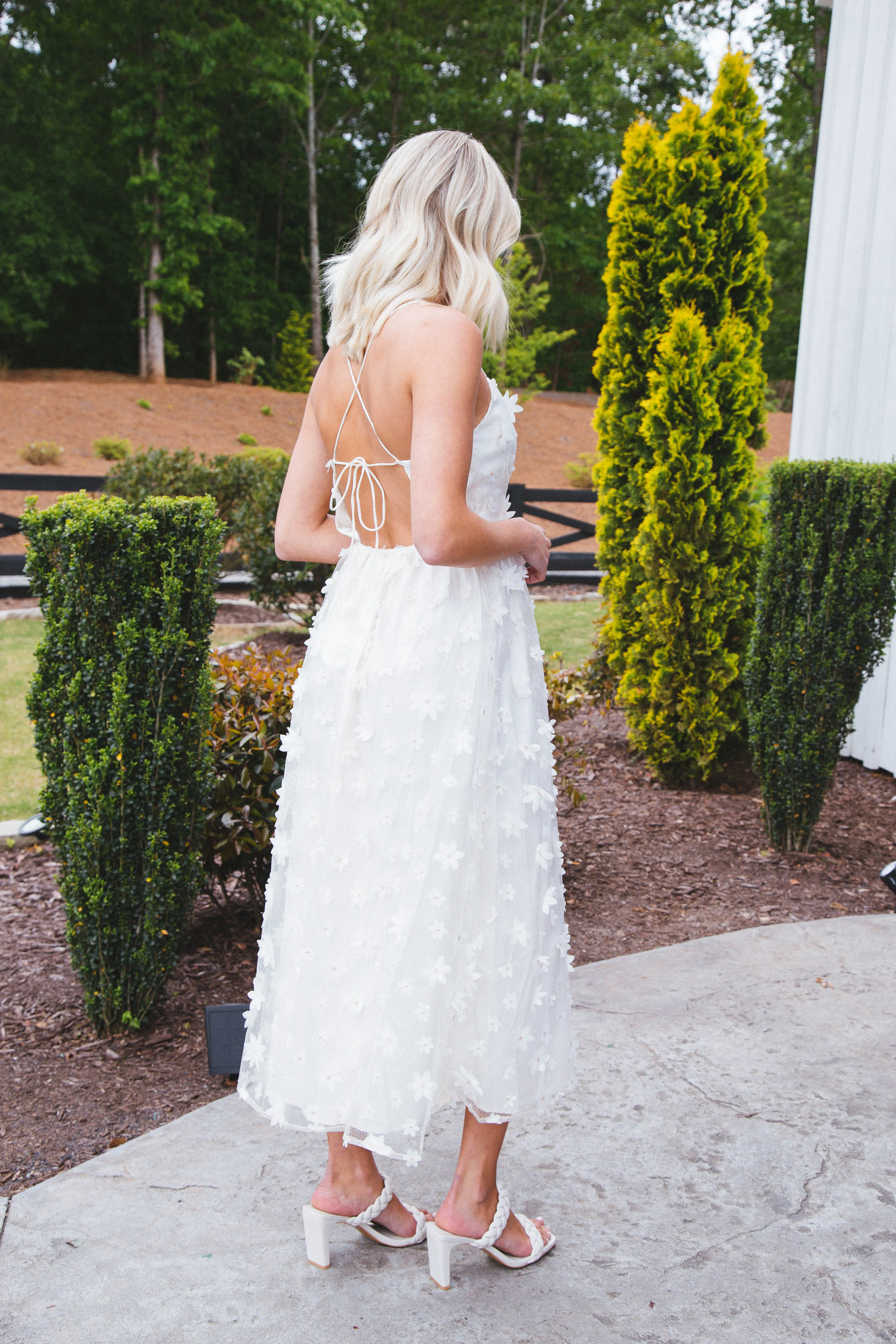 Floral Wonder Maxi Dress, White