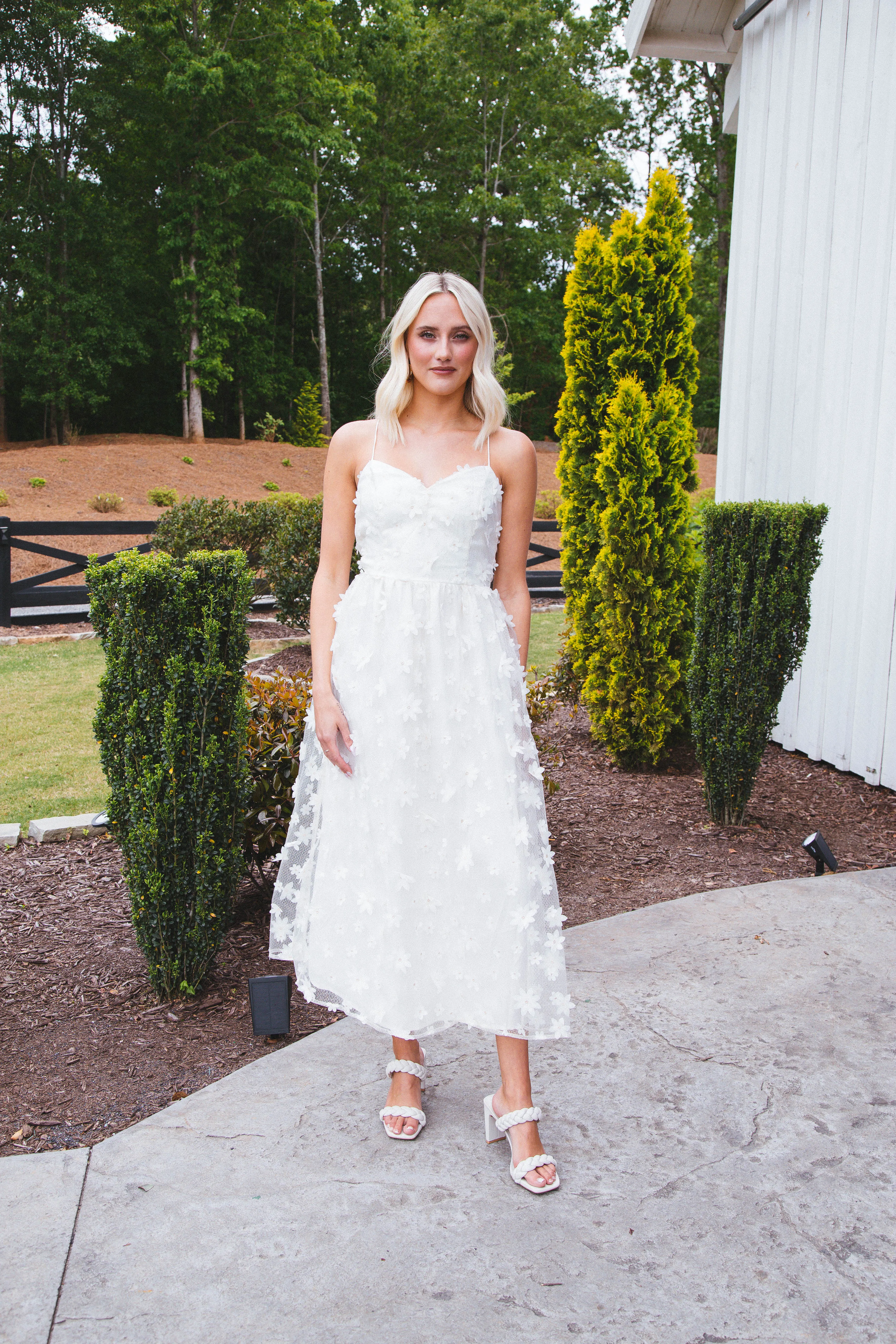 Floral Wonder Maxi Dress, White