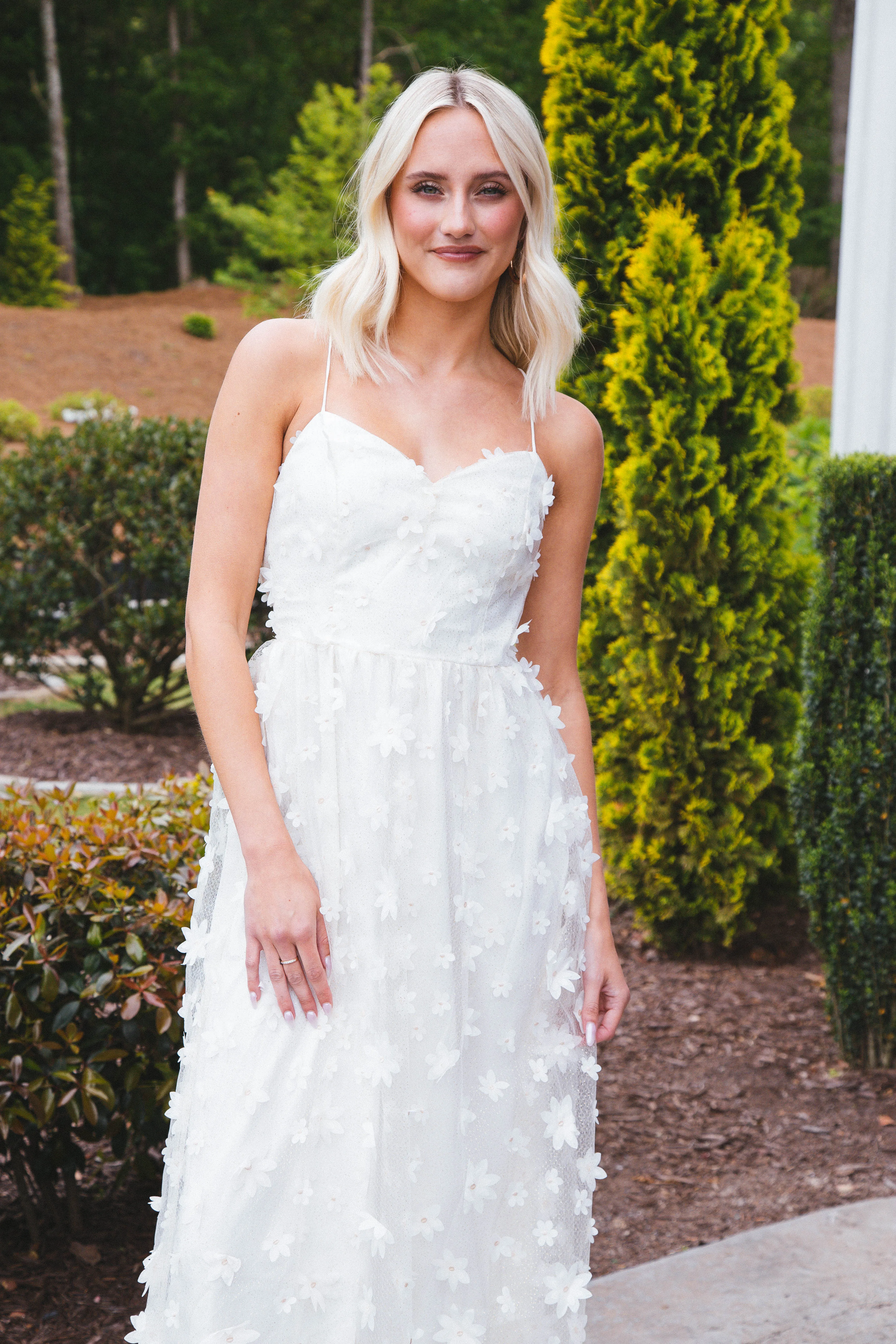 Floral Wonder Maxi Dress, White