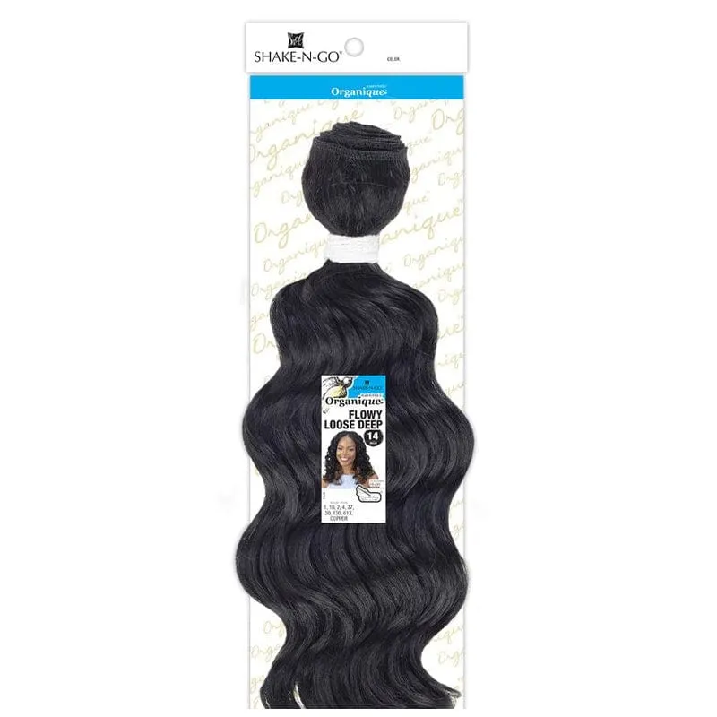 FLOWY LOOSE DEEP 14 | Shake N Go Organique Mastermix Synthetic Weave