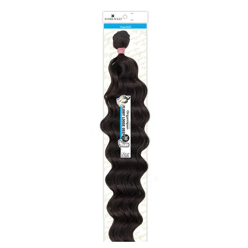 FLOWY LOOSE DEEP 24 | Shake N Go Organique Mastermix Synthetic Weave