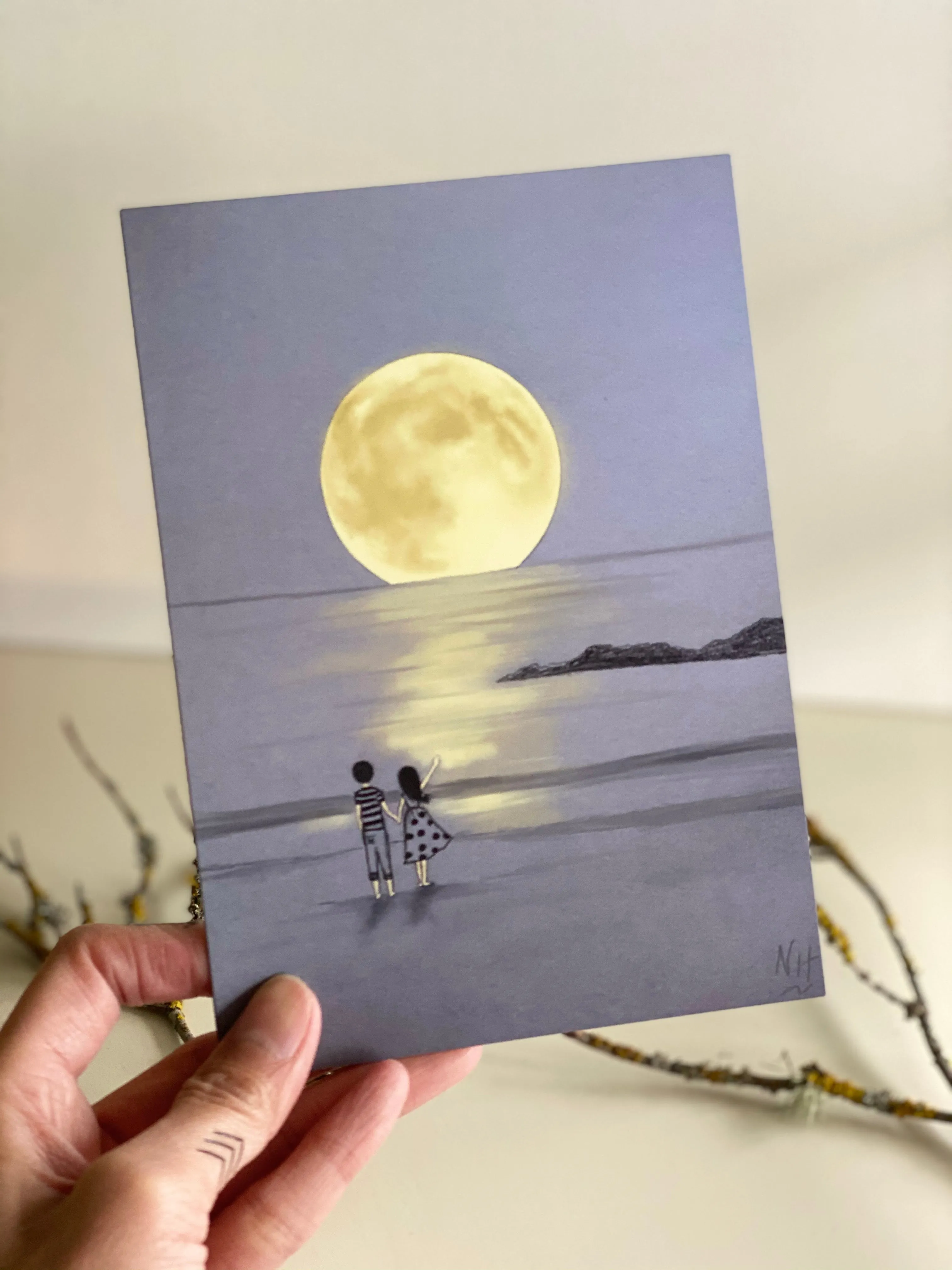 Fly Me To The Moon: Greeting Card