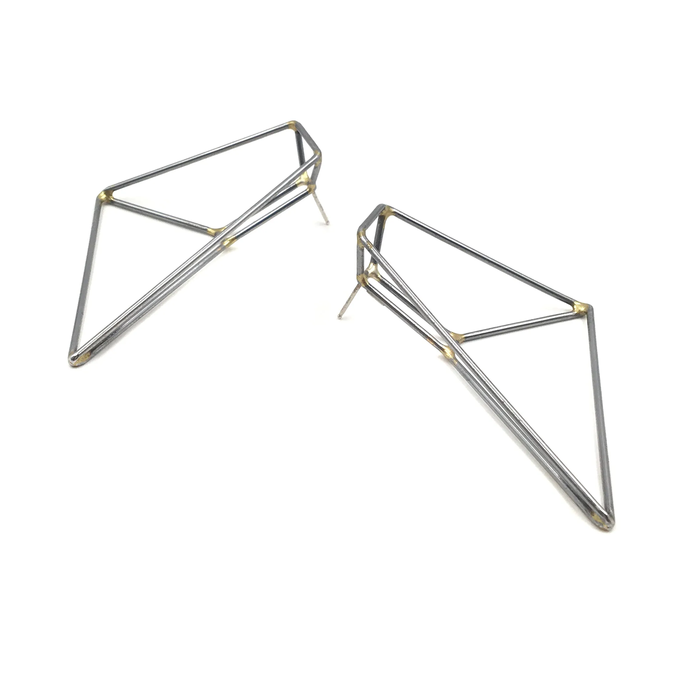 Foundation Trapezoid Earrings, Medium, Multiple Colored Finishes