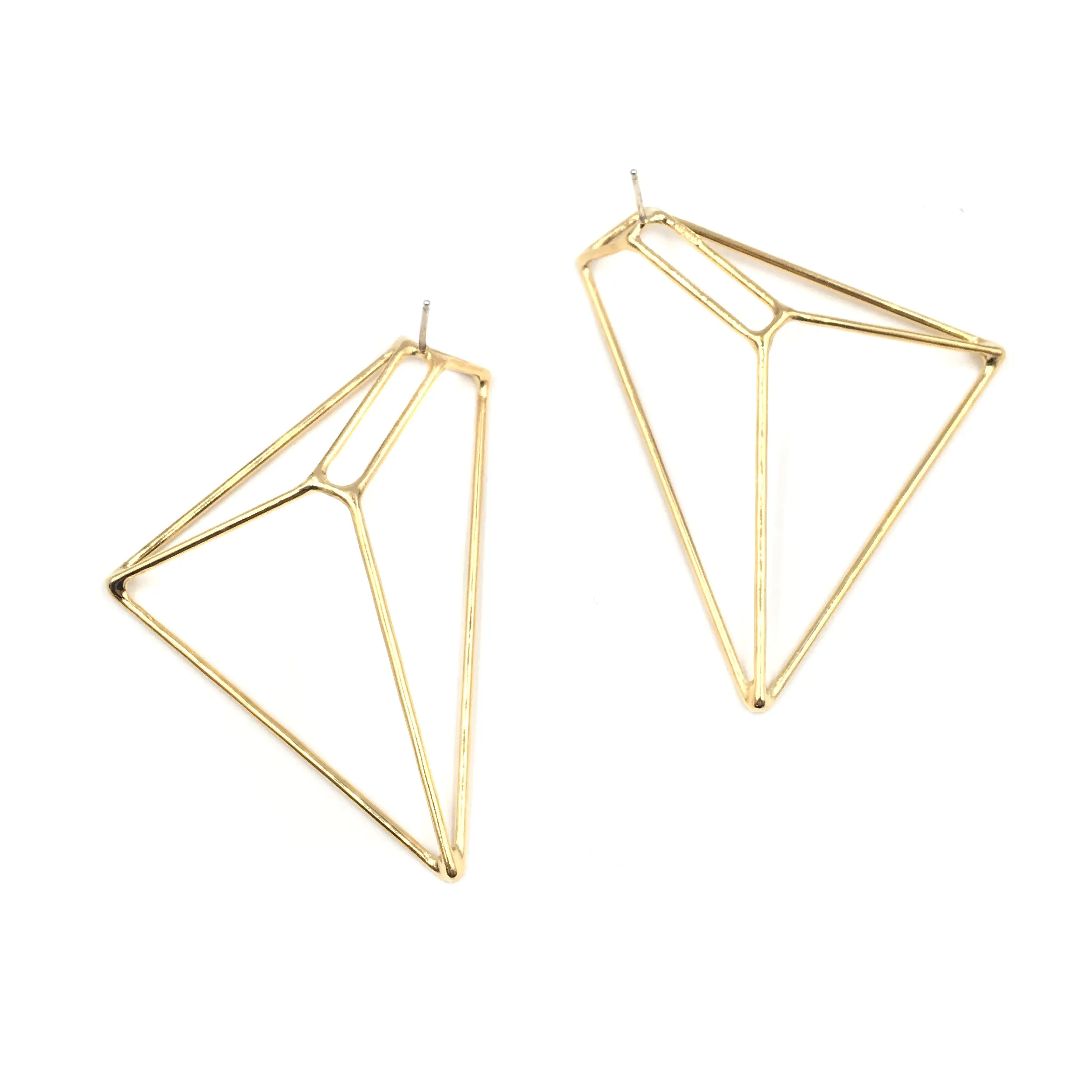 Foundation Trapezoid Earrings, Medium, Multiple Colored Finishes