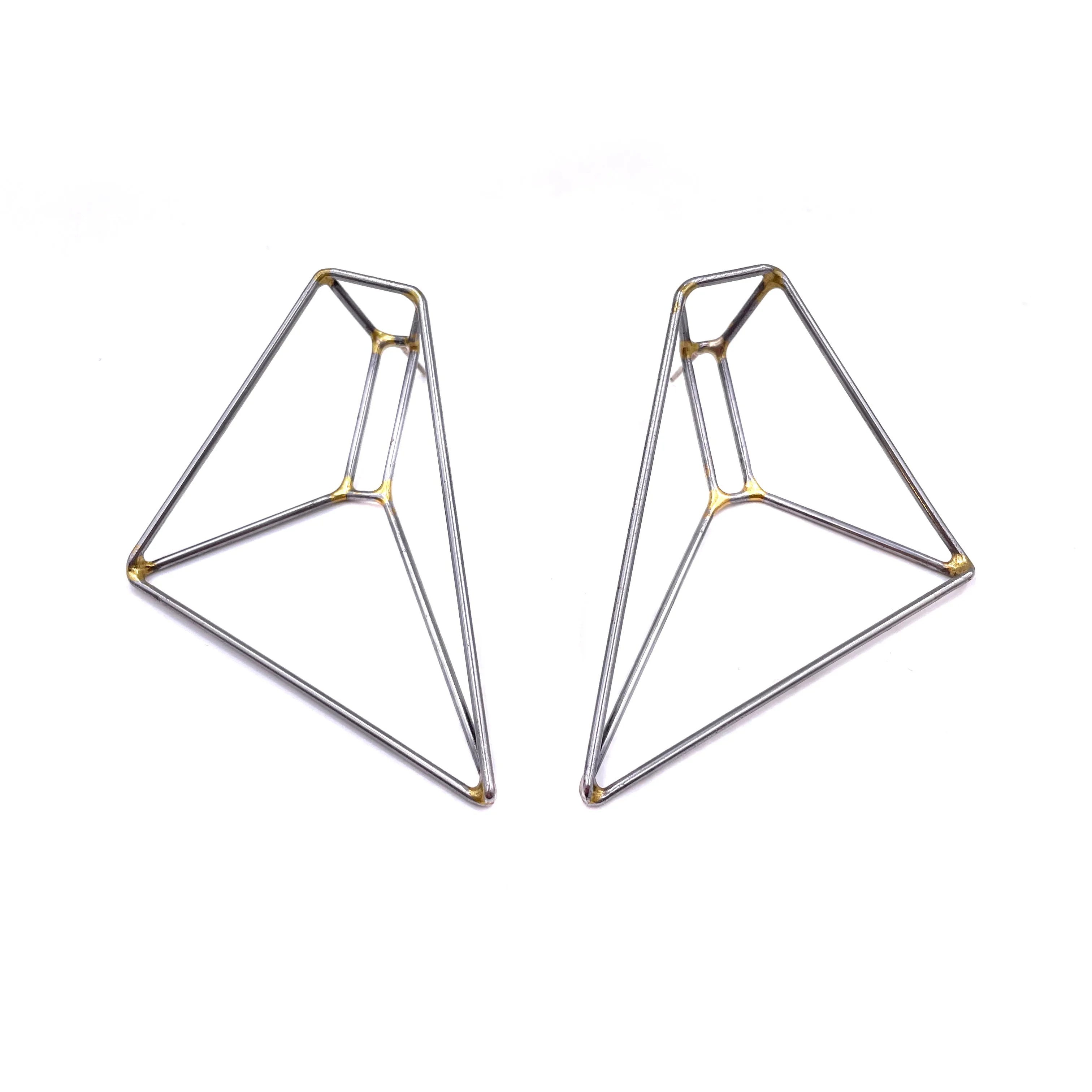 Foundation Trapezoid Earrings, Medium, Multiple Colored Finishes