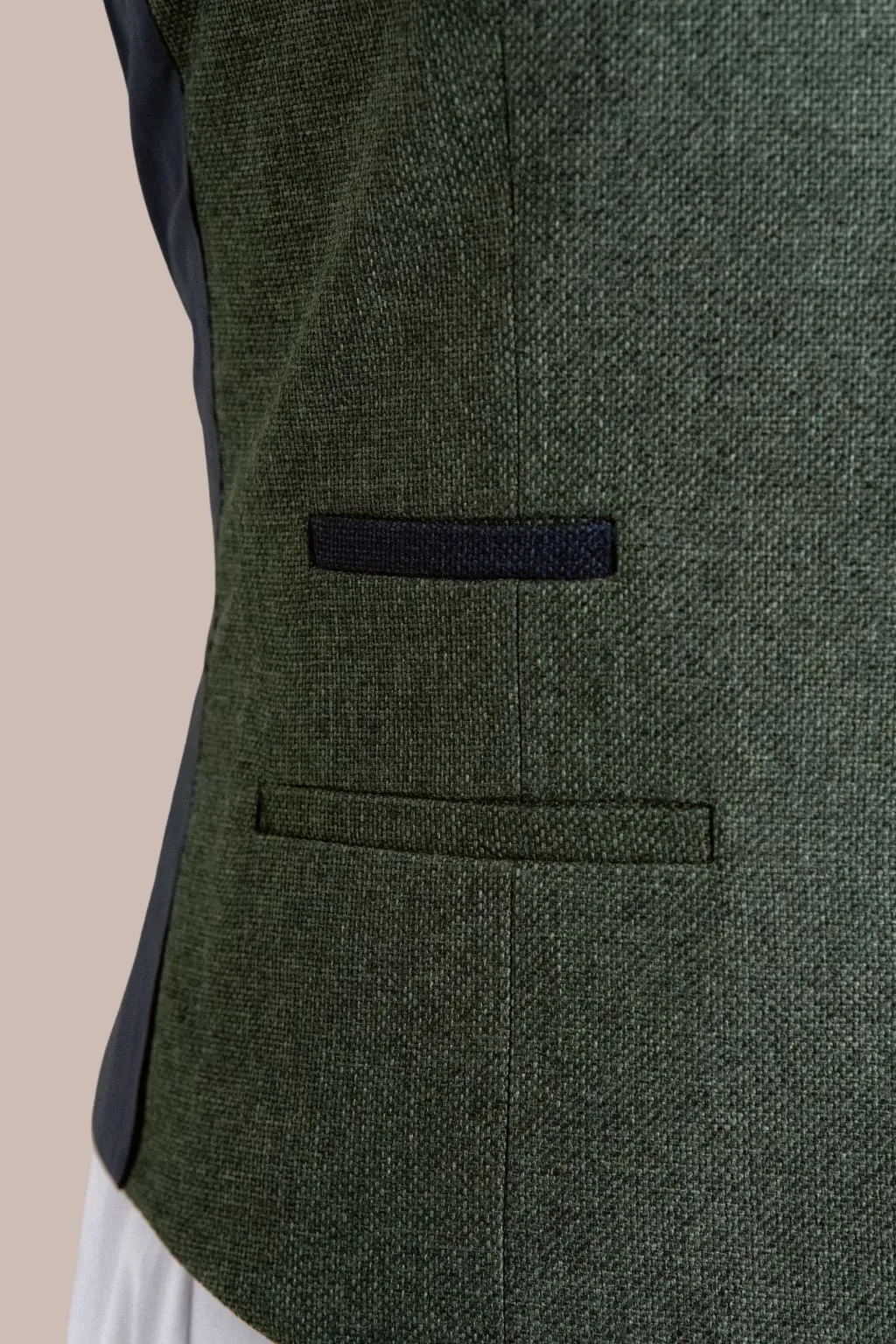 Fratelli Robbie Men's Olive Green Tweed Waistcoat