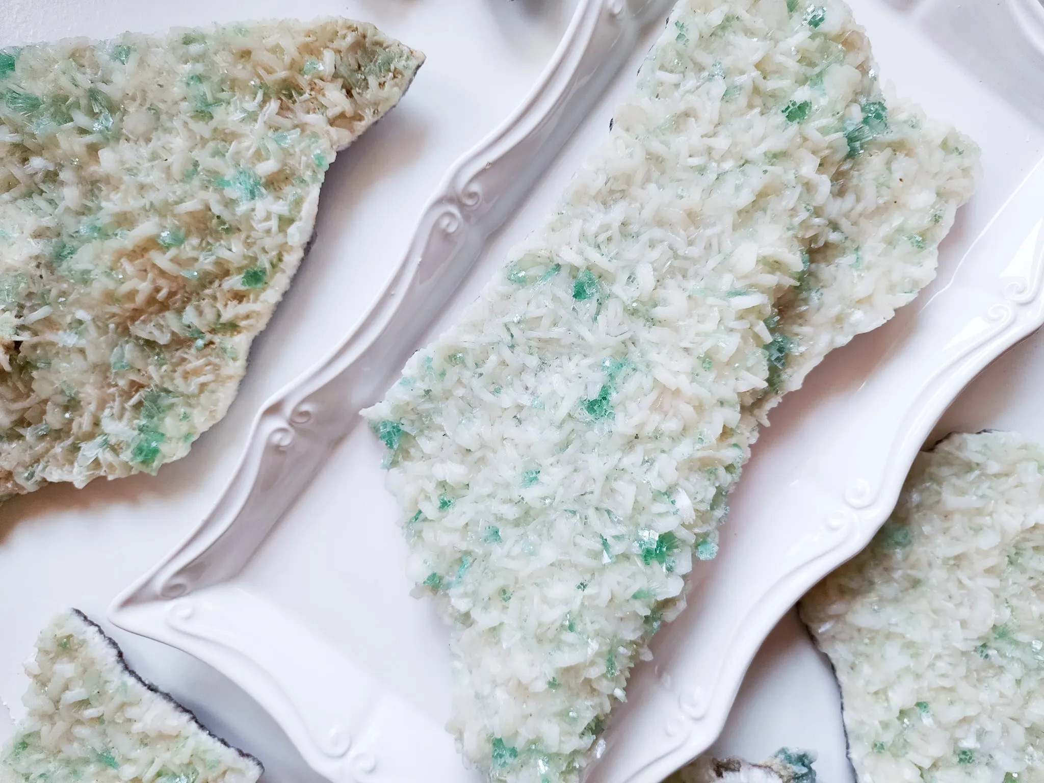 Green Apophyllite & Stilbite Slab