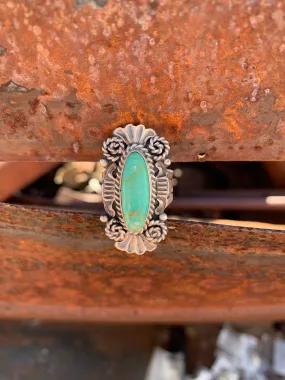 Green Kingman Turquoise ring size 9