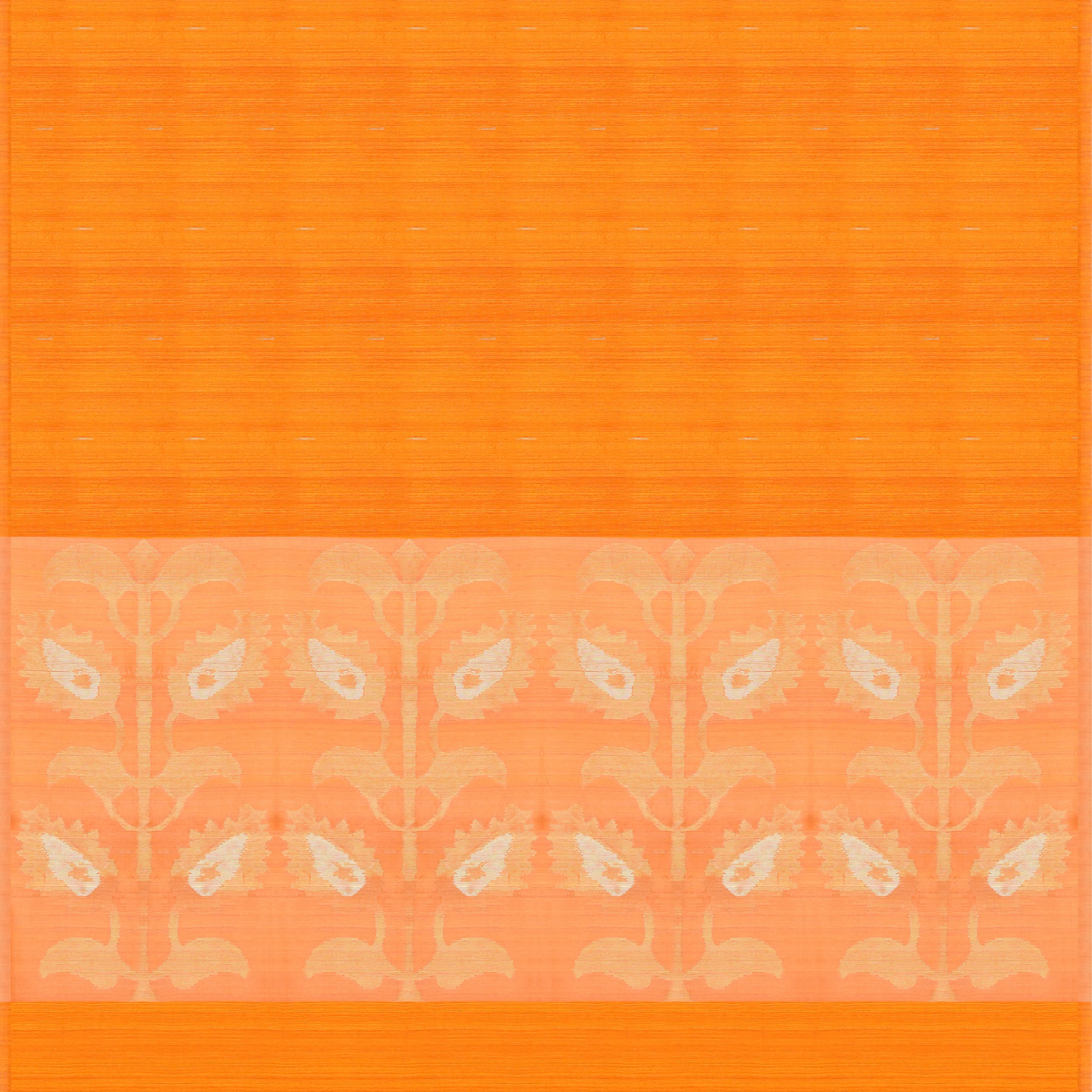 Handwoven Orange with Beige Matka Silk Saree -793T001053DSC