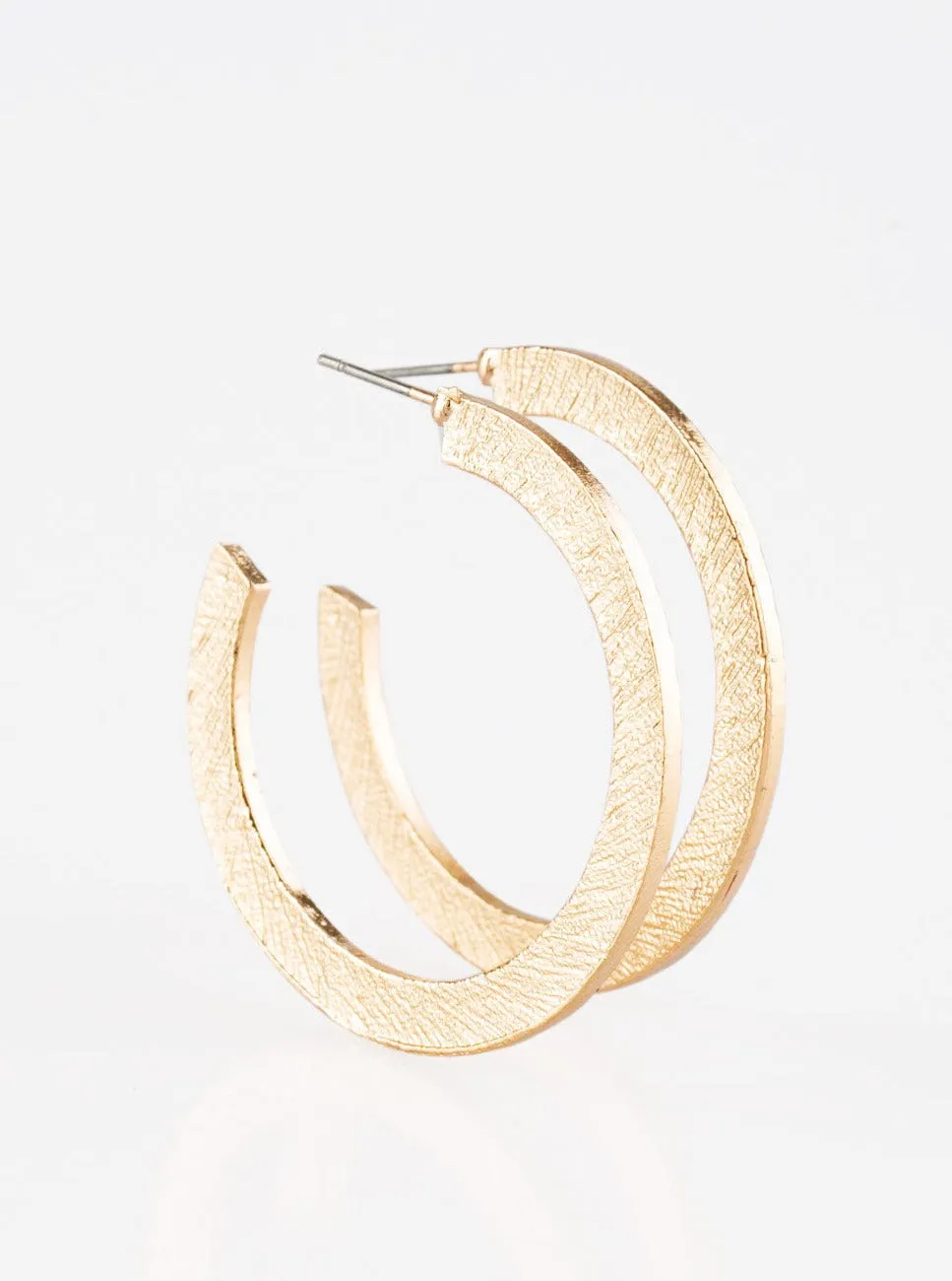 HAUTE Glam Gold Hoop Earrings