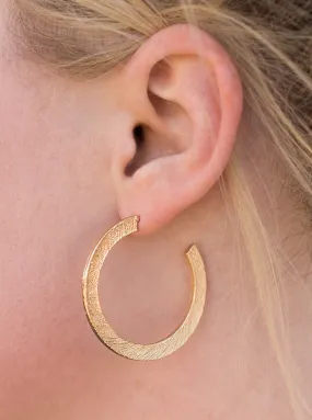 HAUTE Glam Gold Hoop Earrings