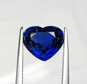 Heart Lab Grown Sapphire Royal Blue Loose Gems- LSHB