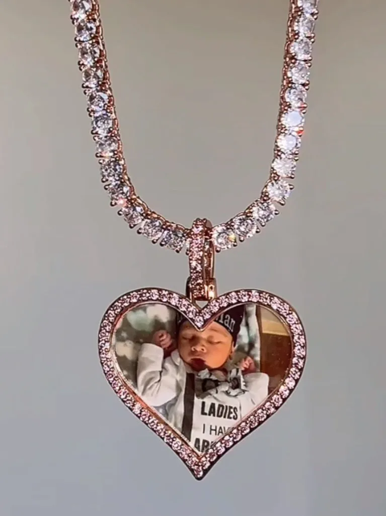 Heart Picture Pendant Necklace