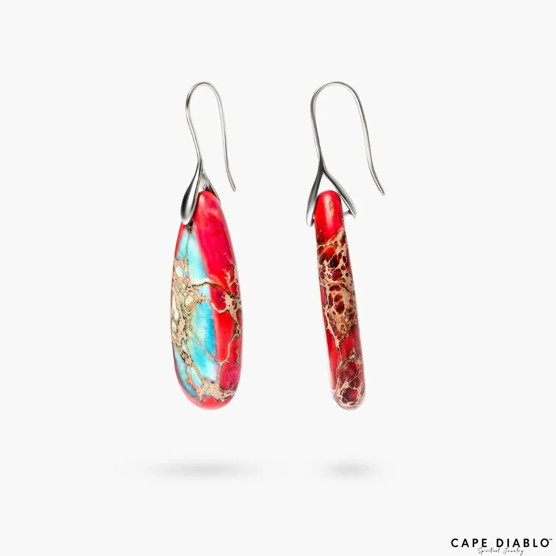 Imperial Jasper Teardrop Earrings