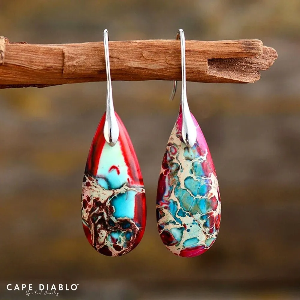 Imperial Jasper Teardrop Earrings