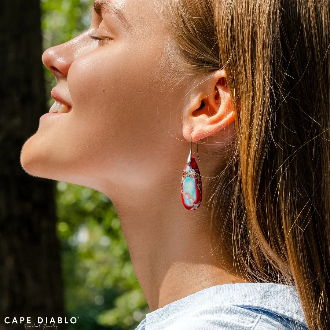 Imperial Jasper Teardrop Earrings