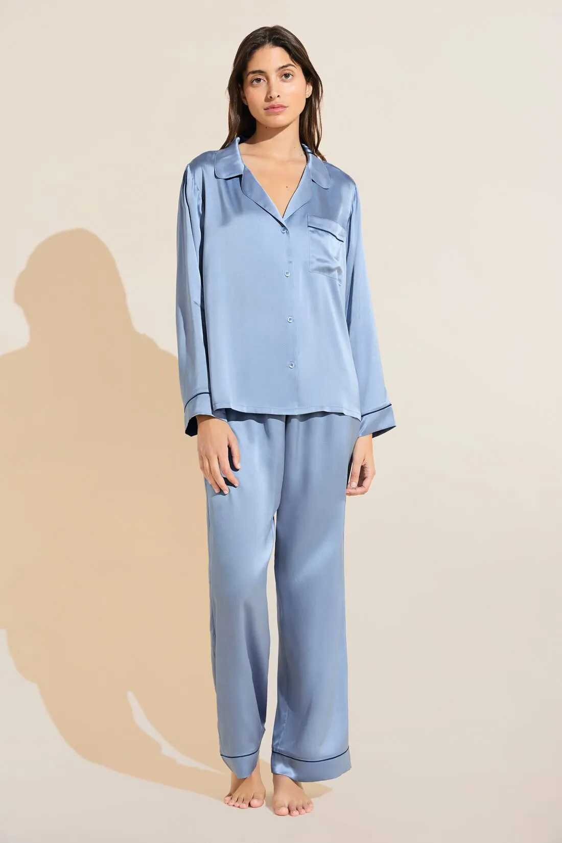 Inez Washable Silk Long PJ Set