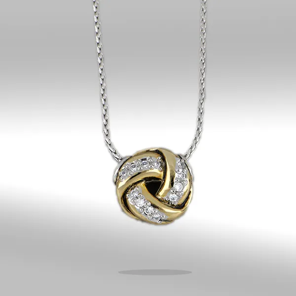 Infinity Knot Pave Slider Necklace