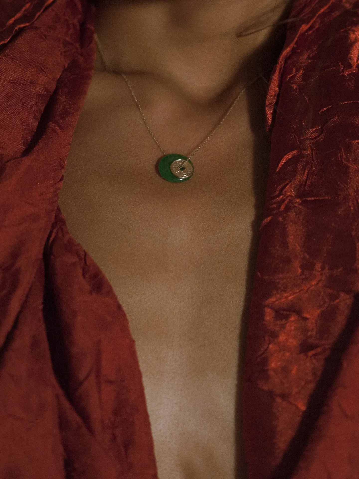 Jade Coin Necklace X Fong Min Liao