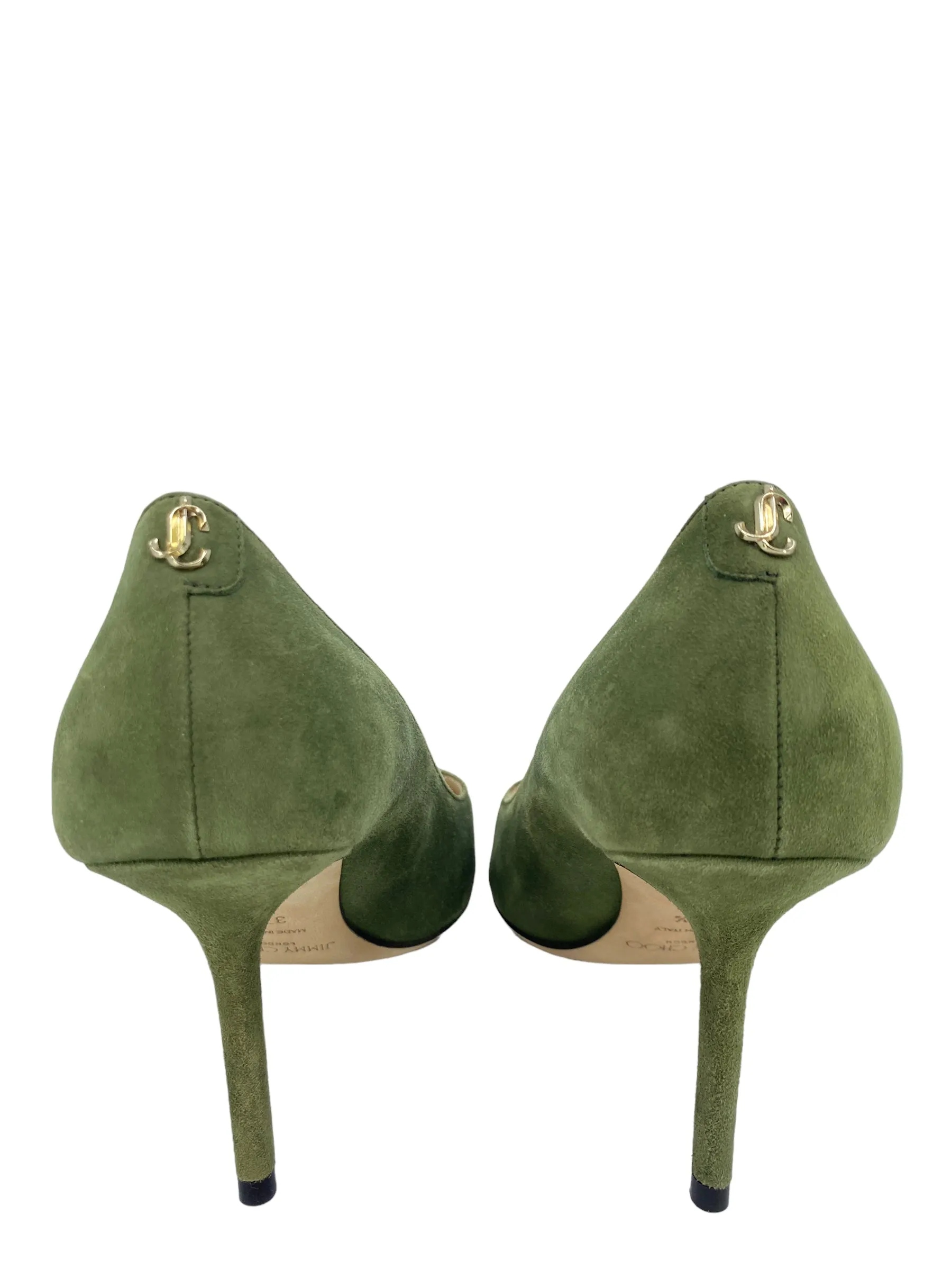 Jimmy Choo Green Suede Pumps 7.5