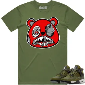 Jordan 4 Craft Olive 4s Shirt to Match - ANGRY MONEY TALKS BAWS